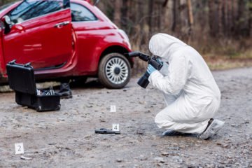 A Roanoke murder scene investigation.